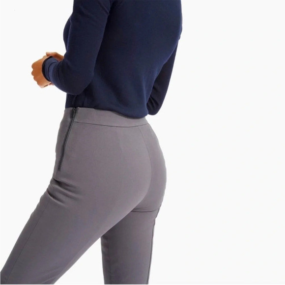 EVERLANE Grey Side Zip Pull On Stretch Pants - Picture 3 of 9